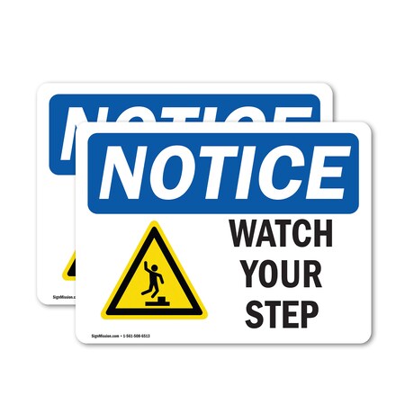 Signmission 5 in Height, 7 in Width, Vinyl Decal, Rectangle OS-2PACK-NS-D-57-L-18968